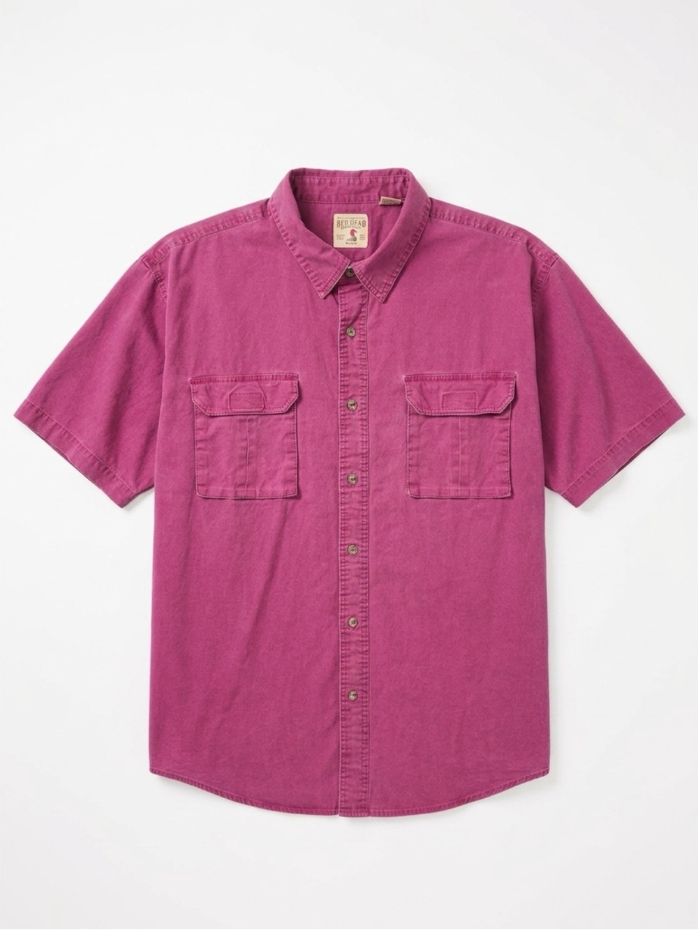RedHead Men's Short-Sleeve Button-Down Shirt in Magenta
